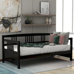 Divano letto in legno massiccio bianco/espresso, singolo/matrimoniale, 1 posto a sedere