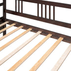 Divano letto in legno massiccio bianco/espresso, singolo/matrimoniale, 1 posto a sedere