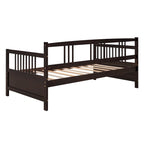 Divano letto in legno massiccio bianco/espresso, singolo/matrimoniale, 1 posto a sedere