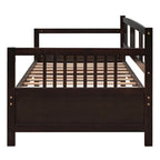 Divano letto in legno massiccio bianco/espresso, singolo/matrimoniale, 1 posto a sedere