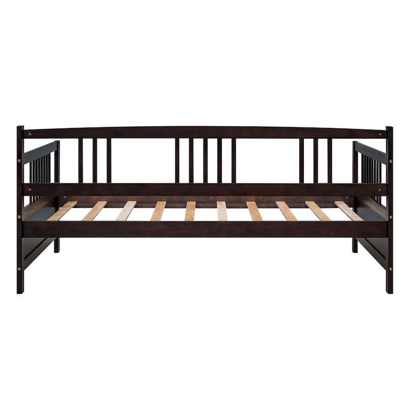 Divano letto in legno massiccio bianco/espresso, singolo/matrimoniale, 1 posto a sedere