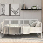 Divano letto in legno massiccio bianco/espresso, singolo/matrimoniale, 1 posto a sedere