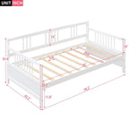 Divano letto in legno massiccio bianco/espresso, singolo/matrimoniale, 1 posto a sedere