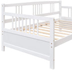 Divano letto in legno massiccio bianco/espresso, singolo/matrimoniale, 1 posto a sedere