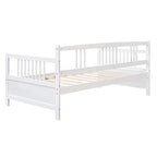 Divano letto in legno massiccio bianco/espresso, singolo/matrimoniale, 1 posto a sedere