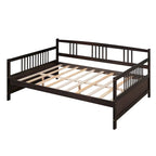 Divano letto in legno massiccio bianco/espresso, singolo/matrimoniale, 1 posto a sedere
