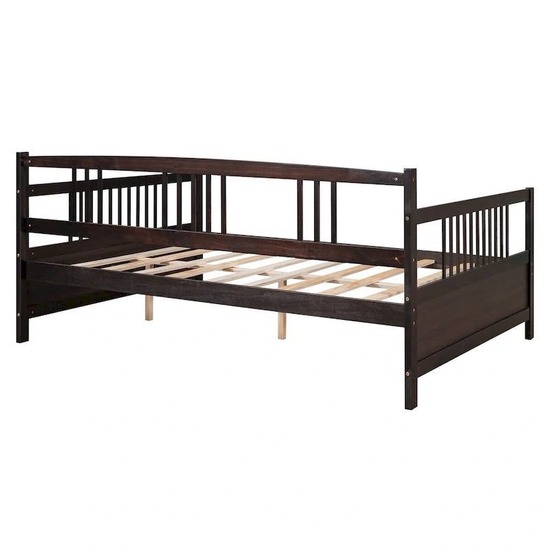 Divano letto in legno massiccio bianco/espresso, singolo/matrimoniale, 1 posto a sedere