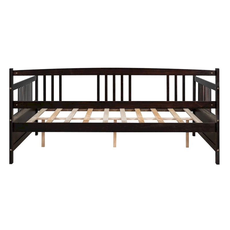 Divano letto in legno massiccio bianco/espresso, singolo/matrimoniale, 1 posto a sedere