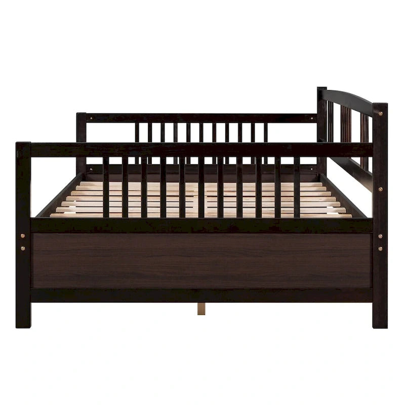 Divano letto in legno massiccio bianco/espresso, singolo/matrimoniale, 1 posto a sedere