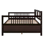Divano letto in legno massiccio bianco/espresso, singolo/matrimoniale, 1 posto a sedere