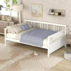 Divano letto in legno massiccio bianco/espresso, singolo/matrimoniale, 1 posto a sedere