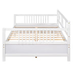 Divano letto in legno massiccio bianco/espresso, singolo/matrimoniale, 1 posto a sedere