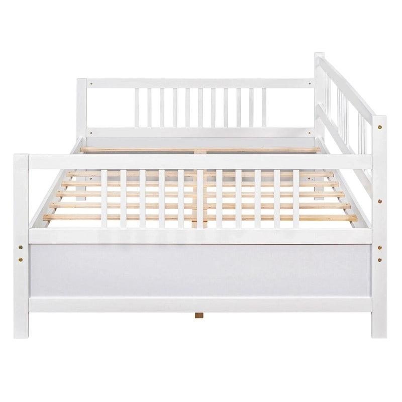 Divano letto in legno massiccio bianco/espresso, singolo/matrimoniale, 1 posto a sedere