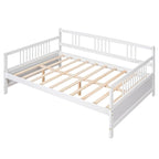 Divano letto in legno massiccio bianco/espresso, singolo/matrimoniale, 1 posto a sedere