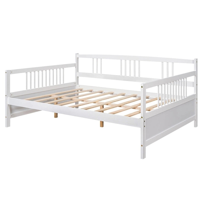 Divano letto in legno massiccio bianco/espresso, singolo/matrimoniale, 1 posto a sedere