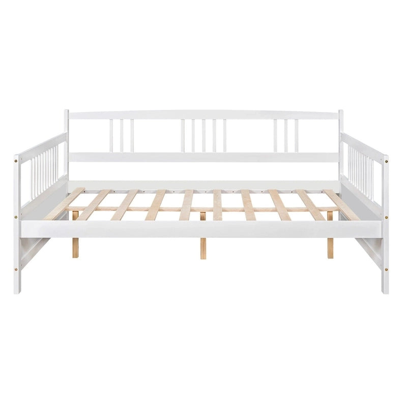 Divano letto in legno massiccio bianco/espresso, singolo/matrimoniale, 1 posto a sedere