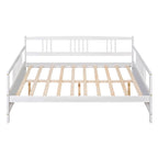 Divano letto in legno massiccio bianco/espresso, singolo/matrimoniale, 1 posto a sedere
