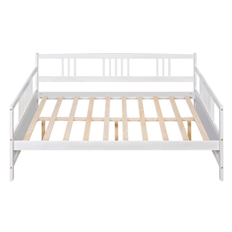 Divano letto in legno massiccio bianco/espresso, singolo/matrimoniale, 1 posto a sedere