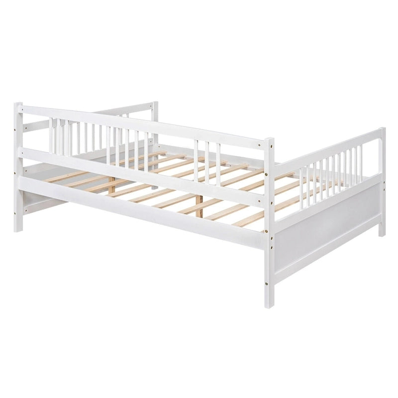 Divano letto in legno massiccio bianco/espresso, singolo/matrimoniale, 1 posto a sedere
