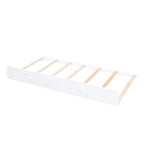 Divano letto gemello grigio/bianco con contenitore, estraibile, per 1-2 persone