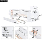 Divano letto gemello grigio/bianco con contenitore, estraibile, per 1-2 persone