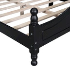 Struttura letto a piattaforma in legno a doghe bianco/nero – Matrimoniale/Queen, 1 persona