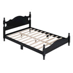 Struttura letto a piattaforma in legno a doghe bianco/nero – Matrimoniale/Queen, 1 persona