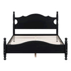 Struttura letto a piattaforma in legno a doghe bianco/nero – Matrimoniale/Queen, 1 persona