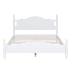 Struttura letto a piattaforma in legno a doghe bianco/nero – Matrimoniale/Queen, 1 persona