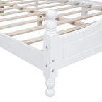 Struttura letto a piattaforma in legno a doghe bianco/nero – Matrimoniale/Queen, 1 persona