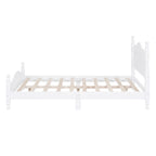 Struttura letto a piattaforma in legno a doghe bianco/nero – Matrimoniale/Queen, 1 persona