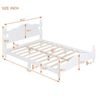 Struttura letto a piattaforma in legno a doghe bianco/nero – Matrimoniale/Queen, 1 persona