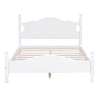 Struttura letto a piattaforma in legno a doghe bianco/nero – Matrimoniale/Queen, 1 persona