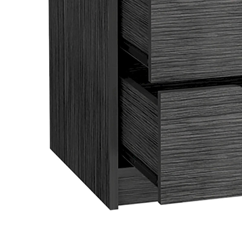 Cassettiera verticale a 5 cassetti color grigio quercia affumicata / grigio, per 1