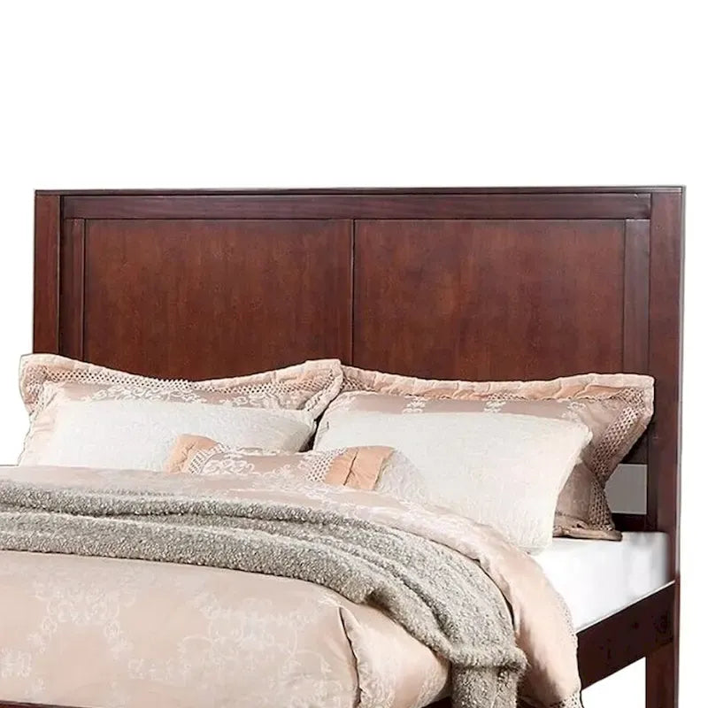 Letto matrimoniale in legno di ciliegio/tannino chiaro, testiera a 2 pannelli, adatto per 1-2 persone