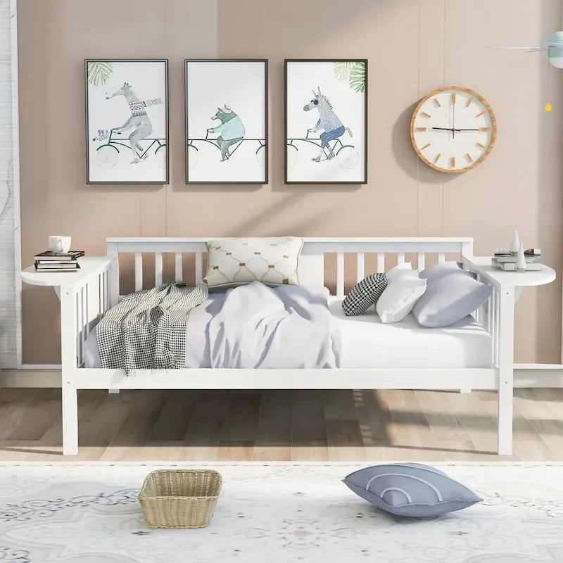 Lettino a giorno a grandezza naturale bianco / caffè / grigio, stile divano, 1 persona
