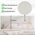 Letto a piattaforma imbottito 3D White Dove Plush – Singolo/Matrimoniale/Queen