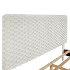 Letto a piattaforma imbottito 3D White Dove Plush – Singolo/Matrimoniale/Queen