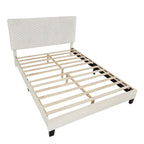 Letto a piattaforma imbottito 3D White Dove Plush – Singolo/Matrimoniale/Queen